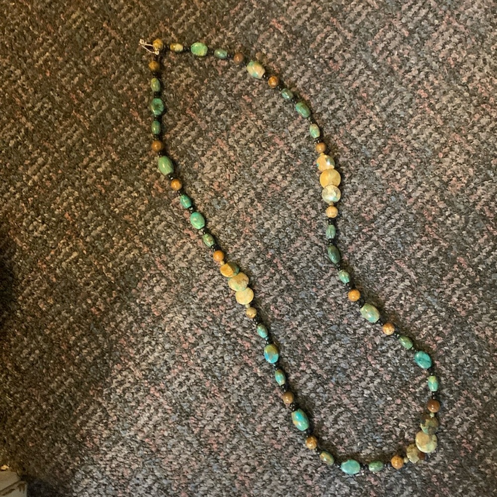 Remarkable Turquoise w/9 coin beads from world renowned Fox mine and other mines